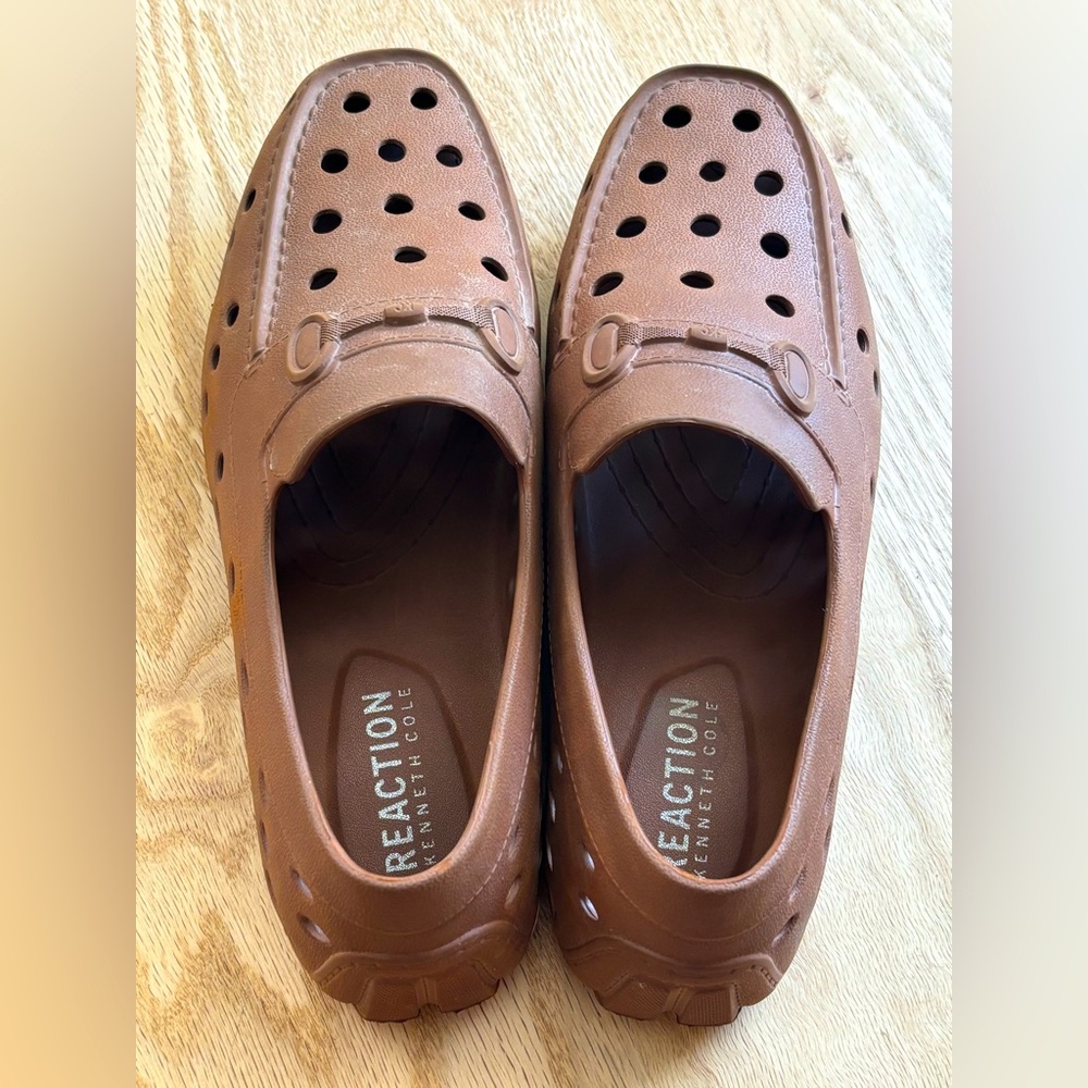 Kenneth Cole Reaction Men's Tan Slip-On Floafers-Side 9 - Picture 2 of 5